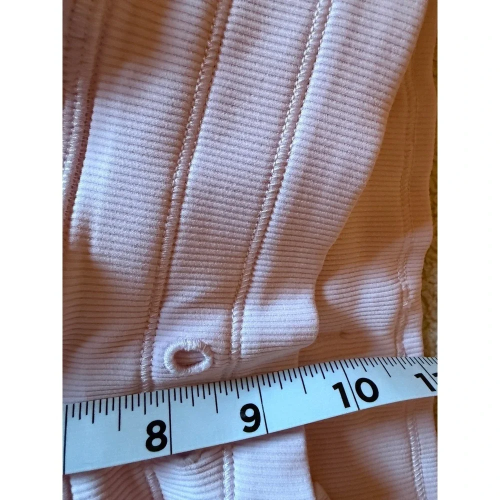 Lululemon Beyond the Studio Jogger Pink Pinstripe Ruched Pants LW5ENPS‎ Size 2